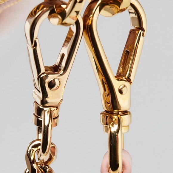 Prada Orchidea Shearling/Saffiano Leather Triangle Mini Pouch Crossbody Clutc... - Picture 6 of 12